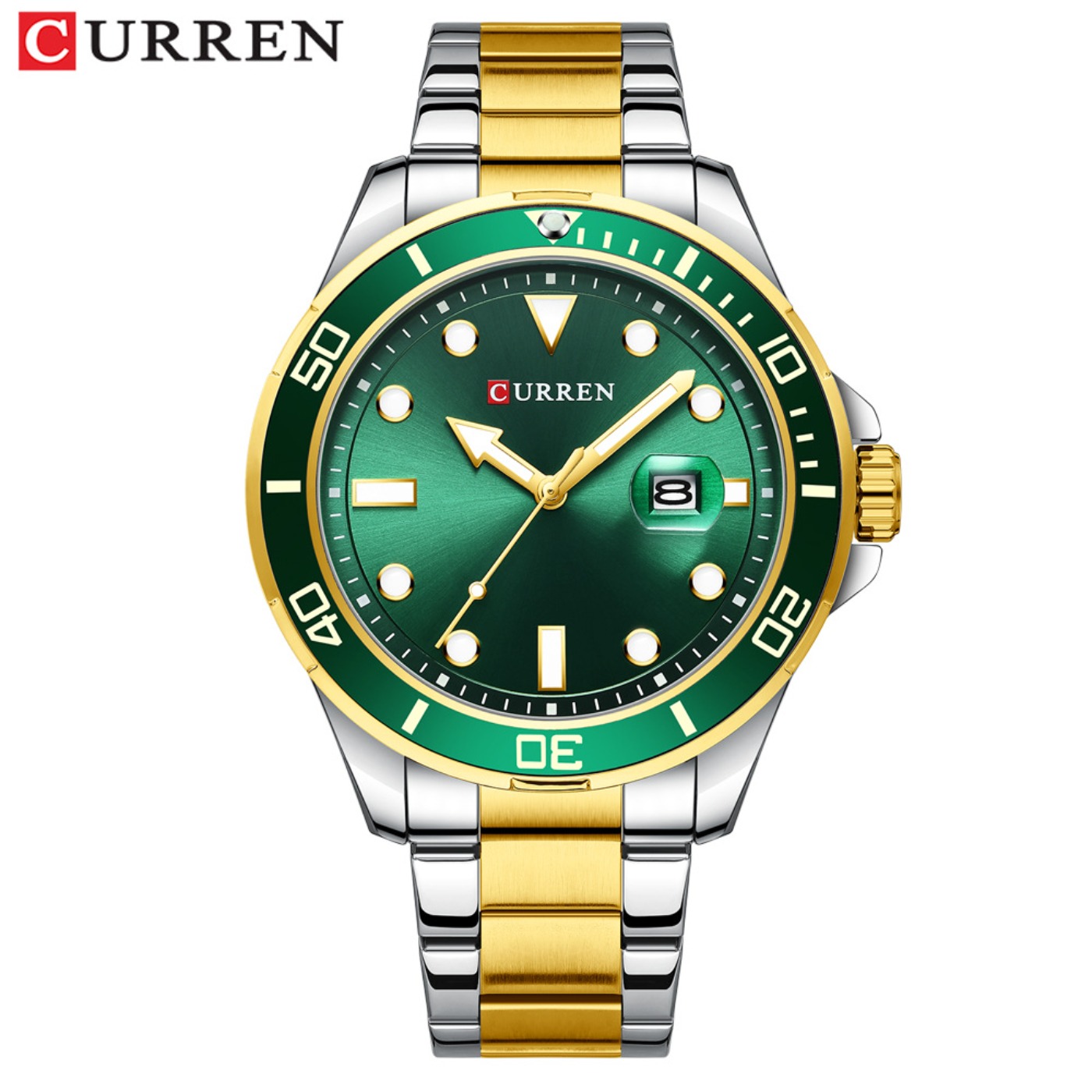 Luxury Quartz Watch Brands - CURREN Yeni Yeşil Su Hayaleti Serisi