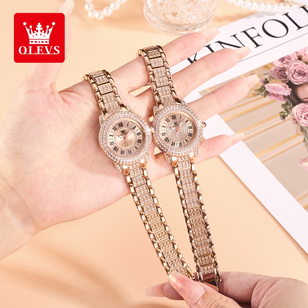 Luxury Watch - OLEVS Lüks Moda bayan saatleri Elmas