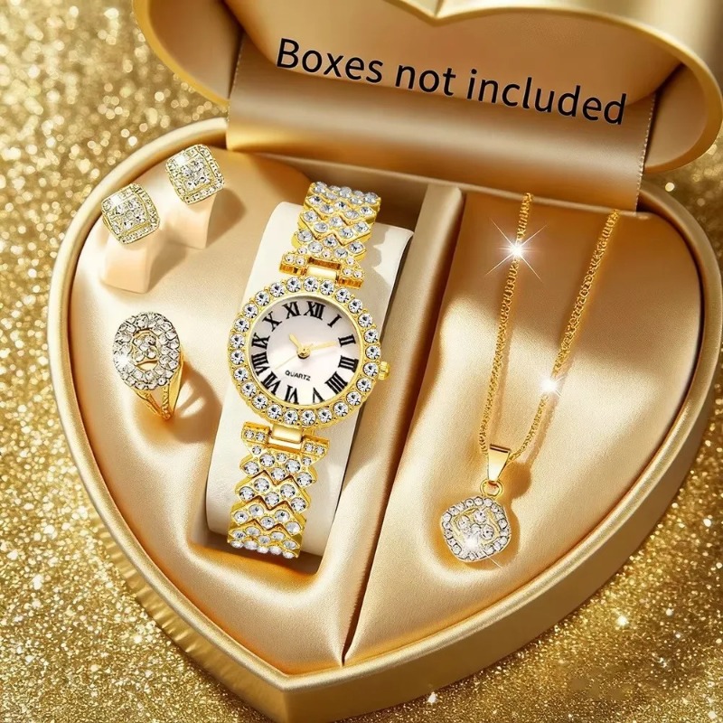 Luxury Watch Kit - 5 adet lüks taklidi kadın saati