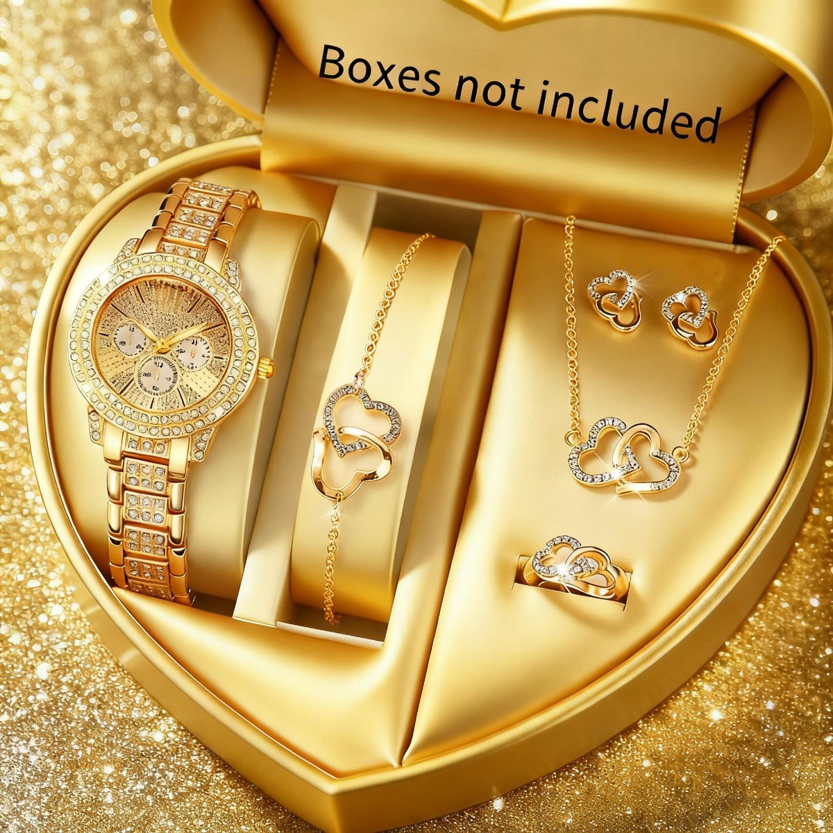 Luxury Watch Kit - 6 adet lüks taklidi kadın izle