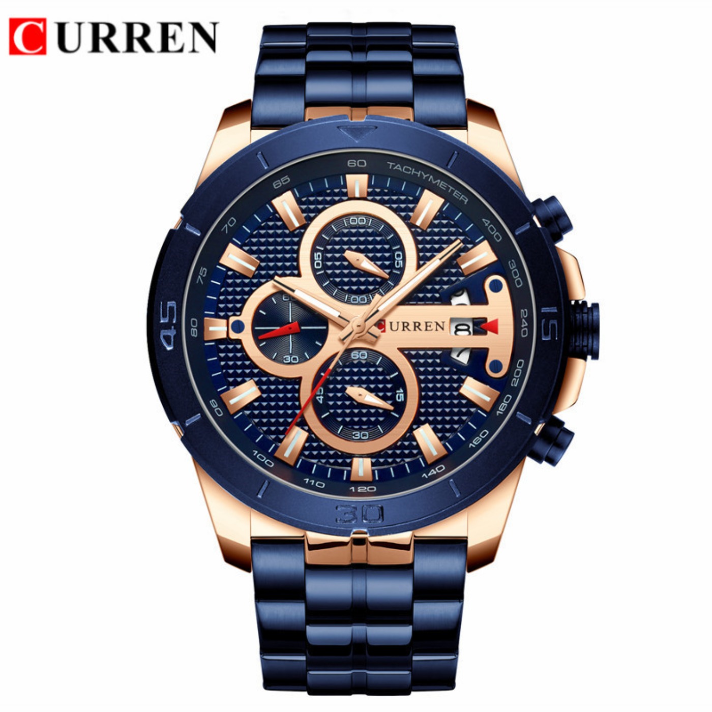 Luxury Quartz Watch Brands - CURREN İzle Erkekler Su Geçirmez Kronograf