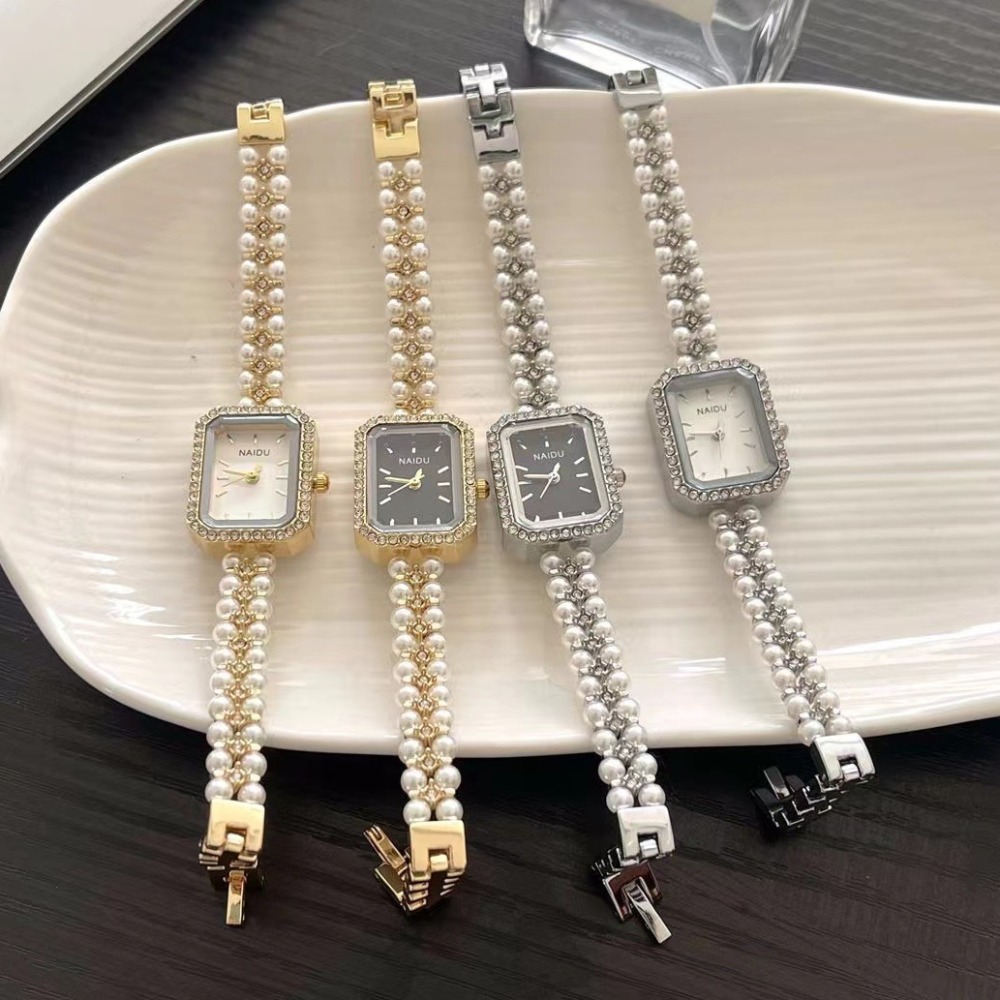 Luxury Watch Girl - Lüks Kadın Izle Moda Inci Çivili