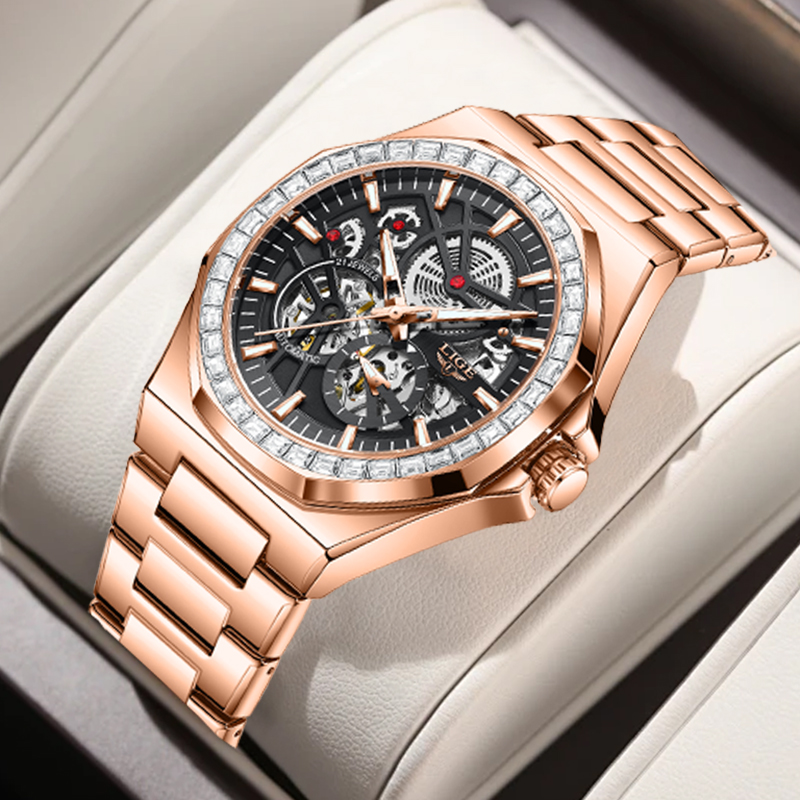 Luxury Quartz Watch Brands - LIGE Orijinal Tasarım Mekanik Saatler Erkekler