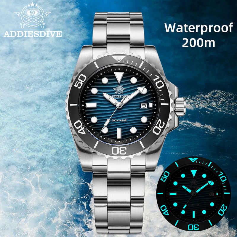 Luxury Watch And Bracelet - ADDIESDIVE erkek 2115 Quartz saat Kum