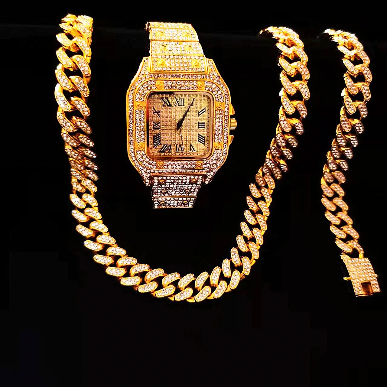 2 adet Buzlu Saatler Kolye Pan - Luxury Watch Miami incelemesi ve fiyatı
