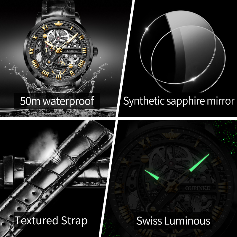 OUPINKE 3173 orijinal deri kay - Chronograph Flyback Watch incelemesi ve fiyatı