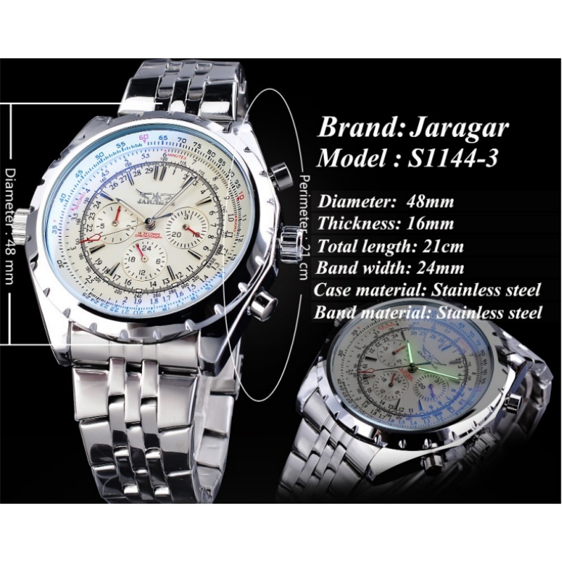 JARAGAR 212 Zarif Otomatik Mek - Chronograph Flyback Watch incelemesi ve fiyatı