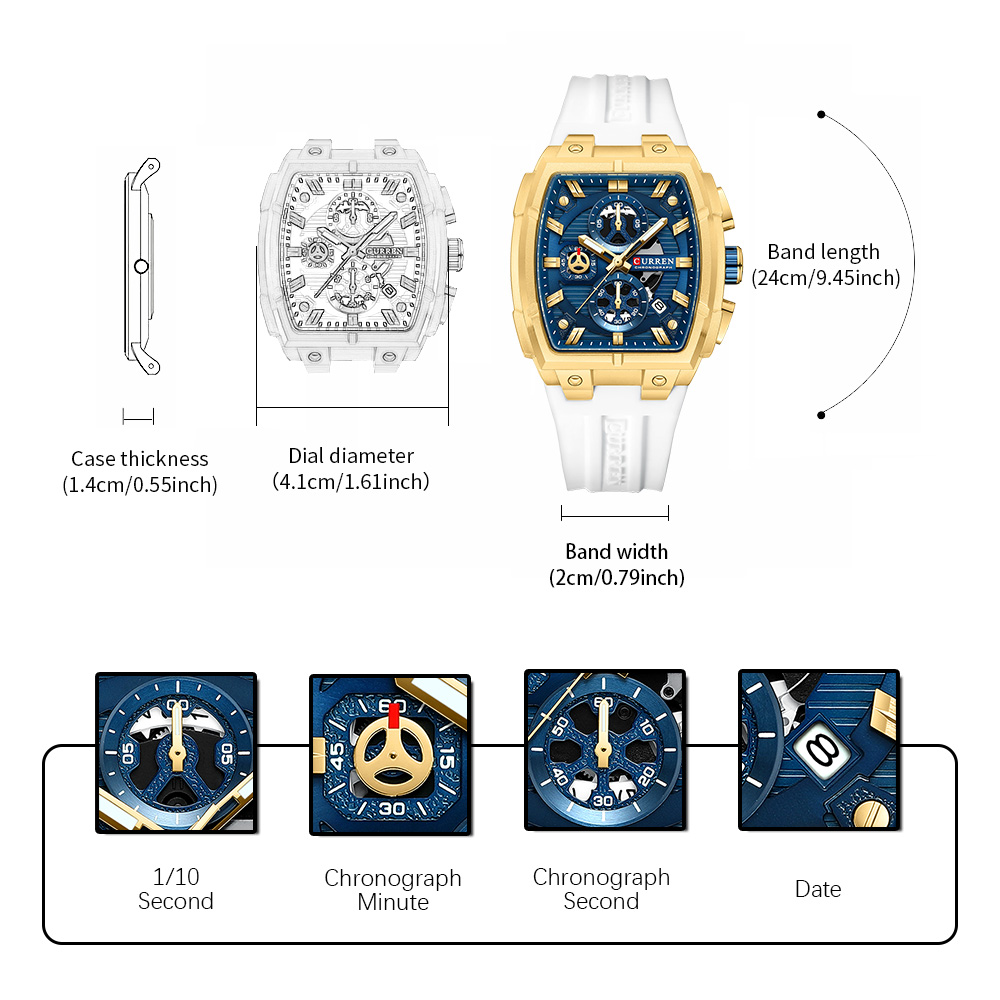 CURREN Lüks Vintage Erkek Spor - Luxury Watch And Bracelet incelemesi ve fiyatı
