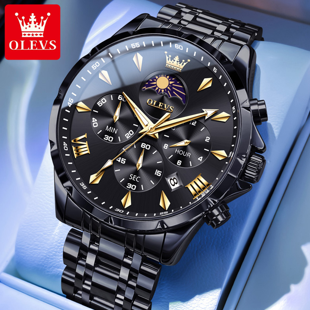 OLEVS 3653 Marka Ay Fazı Takvi - Luxury Watch Affordable incelemesi ve fiyatı