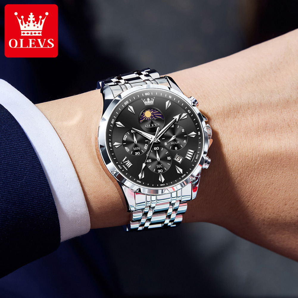 OLEVS 3653 Marka Ay Fazı Takvi - Luxury Watch Affordable incelemesi ve fiyatı