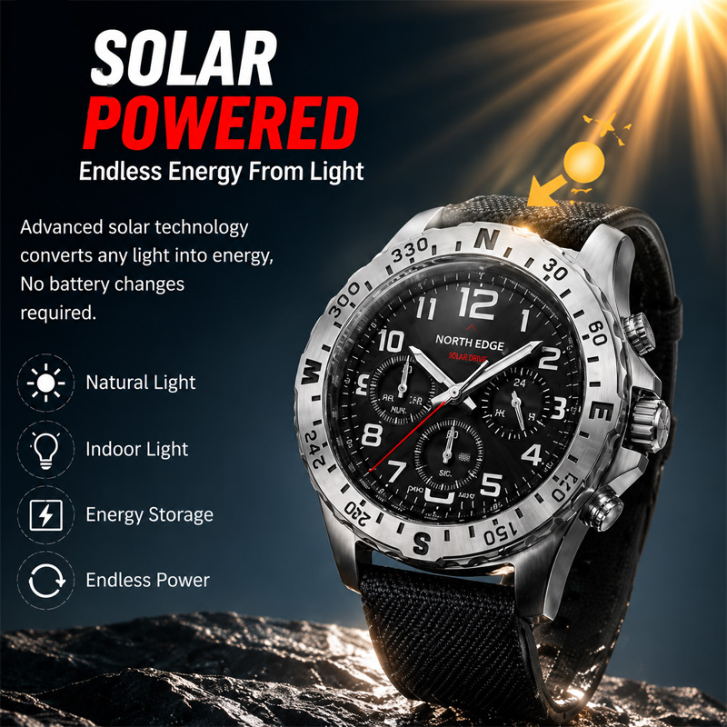 NORTH EDGE MACH 2 Erkek Saatle - Chronograph Flyback Watch incelemesi ve fiyatı