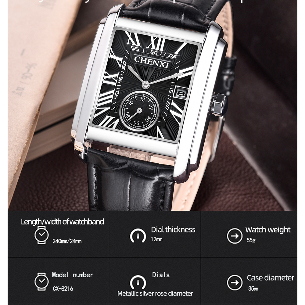 CHENXI 8216 Moda Klasik Kare K - Luxury Watch Affordable incelemesi ve fiyatı