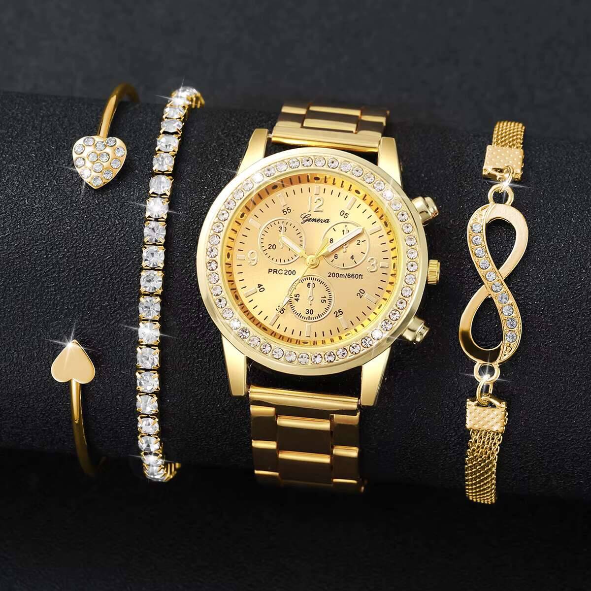 4 adet/takım lüks taklidi kadı - Luxury Watch Kit incelemesi ve fiyatı