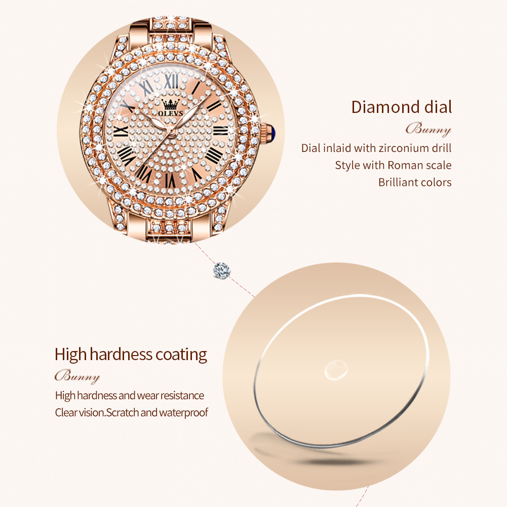 OLEVS 9943 Lüks Tüm Elmas Orij - Luxury Watch Girl incelemesi ve fiyatı