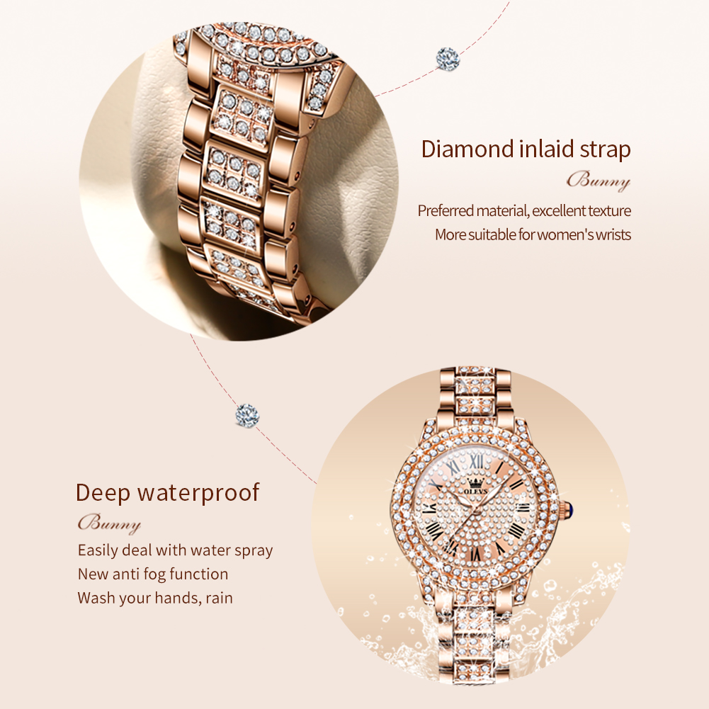 OLEVS 9943 Lüks Tüm Elmas Orij - Luxury Watch Girl incelemesi ve fiyatı