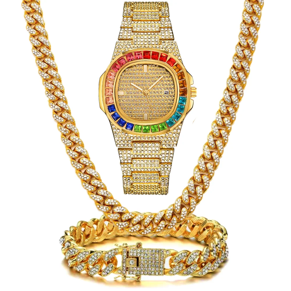 3 Parça Saat+Kolye+Bileklik Lü - Luxury Watch Miami incelemesi ve fiyatı