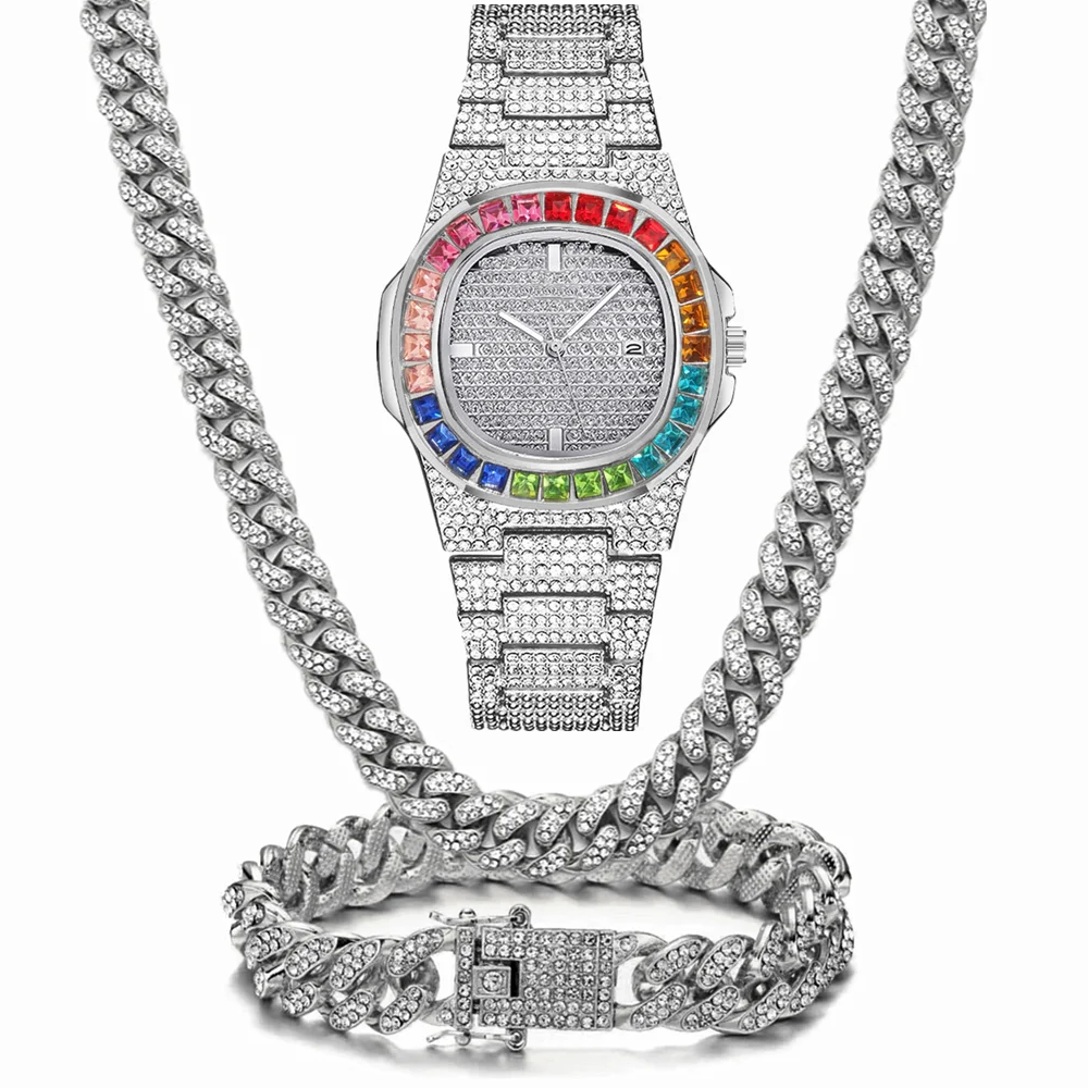 3 Parça Saat+Kolye+Bileklik Lü - Luxury Watch Miami incelemesi ve fiyatı